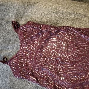 Vanity Dark Purple Large Sequin Tank Top